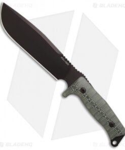 Fox Knives Combat Jungle Fixed Blade Knife (7.5" Black Plain) FX-133 MGT