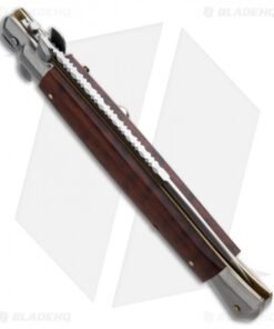 Alternative view of Frank B 11" Italian Stiletto Automatic Knife Snakewood Filework (5" Satin Bayo)