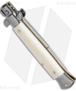 Alternative view of Frank B 9" Italian Stiletto Automatic Knife Sim. Ivory (4" Satin Bayo)