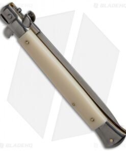 Alternative view of Frank B 11" Italian Stiletto Automatic Knife Sim Ivory (5" Satin Dagger)