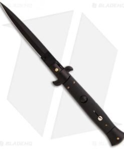 Frank B 9" Italian Stiletto Automatic Knife Tactical Black (4" Black Dagger)