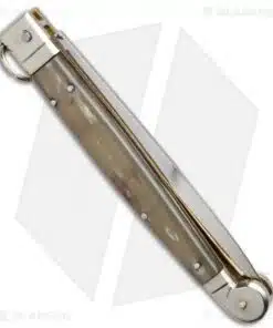 Alternative view of A.G.A. Campolin Sicilian Ring Pull Automatic Knife Brazilian Horn (4" Polish)