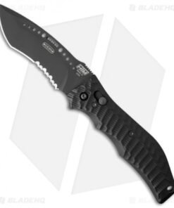 HTM Gun Hammer Radian Automatic Knife (3.5" Black Serr)