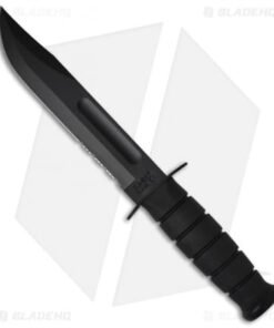 Ka-Bar Full-Size Fighting/Utility Knife Black GFN Sheath (7" Black Serr) 1214