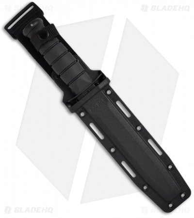 Ka-Bar Full-Size Fighting/Utility Knife Black GFN Sheath (7" Black Serr) 1214 - Image 3