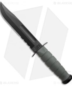 Ka-Bar Bowie Full-Size Knife Foliage GFN Sheath (7" Black Serr) 5012