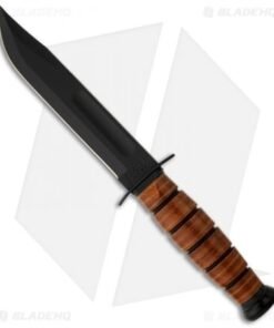 Ka-Bar Short USA Fighting/Utility Knife Leather Sheath (5.25" Black) 1251
