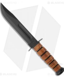 Ka-Bar Bowie Full-Size Navy Knife Leather Sheath (7" Black) 1225