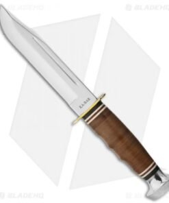 Ka-Bar Bowie Marine Hunter Fixed Blade Knife Leather (6" Polish) 1235