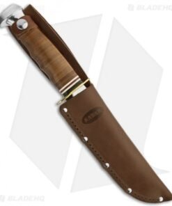 Alternative view of Ka-Bar Bowie Marine Hunter Fixed Blade Knife Leather (6" Polish) 1235
