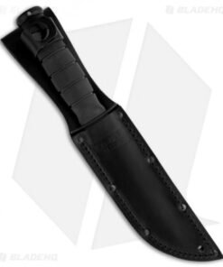 Alternative view of Ka-Bar Short Tanto Fighting/Utility Knife Black Leather Sheath (5.25" Serr) 1255