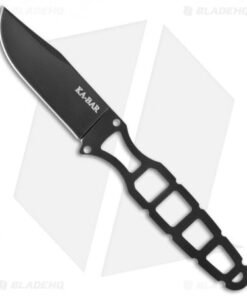 Ka-Bar Skeleton Fixed Blade Neck Knife (2.5" Black) 1118BP