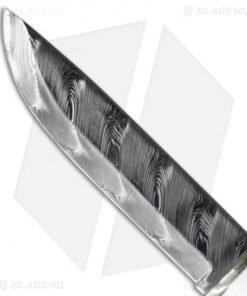 Alternative view of Karesuando Kniven Beaver Fixed Blade Knife Curly Birch (3.875" Damascus)