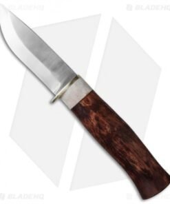 Karesuando Kniven Hunter 8 Fixed Blade Knife Curly Birch/Horn (3.25" Satin)