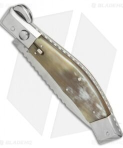 Alternative view of Lepre 10" Picklock Automatic Knife Honey Horn w/ Filework (4.2" Satin)