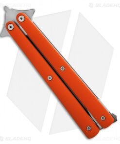Alternative view of Les Voorhies Custom Knives Model 1 Bali Butterfly Knife w/ Orange G10