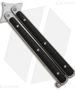 Alternative view of Les Voorhies Custom Knives Model 1 Balisong Butterfly Knife w/ Black G-10