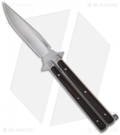 Les Voorhies Custom Knives Model 1 Balisong Butterfly Knife Red / Black G-10