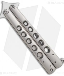 Alternative view of Les Voorhies Custom Knives Model 1 Balisong Butterfly Knife Titanium #1