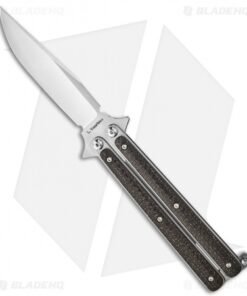 Les Voorhies Custom Model 1 Balisong Large Knife Lightning Strike Carbon Fiber