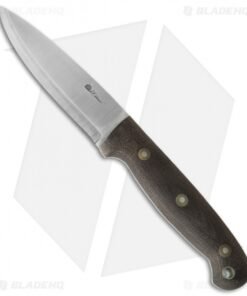 LT Wright Knives GNS Scandi Fixed Blade Black Micarta (4.5" Satin)