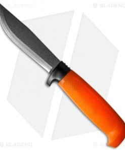 Marttiini Martef Skinner Orange Fixed Blade Knife (4.125" Black) 186024T