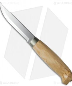 Marttiini Knives Lynx 131 Curly Birch Fixed Blade Knife (3.375" Mirror) 131010