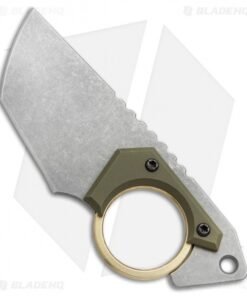 Menovade STUN Fixed Blade Neck Knife OD Green G-10 (2" Stonewash)