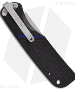 Alternative view of Meyerco Blackie Collins Thin Blue Line Automatic Knife (3.2" Black Serr) USA