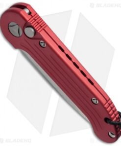 Alternative view of Microtech LUDT Automatic Knife Red (3.4" Stonewash) 135-10RD