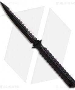 Microtech A.D.O. Knife Fixed Blade Dagger (4.5" Black Full Serr) 115-3