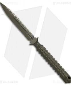 Microtech A.D.O. Knife D/E Dagger Fixed Blade (4.5" Green Full Serr) 115-3GR