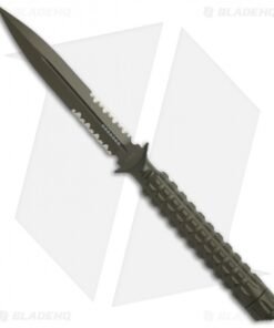 Microtech A.D.O. Knife D/E Dagger Fixed Blade (4.5" Green Serr) 115-2GR