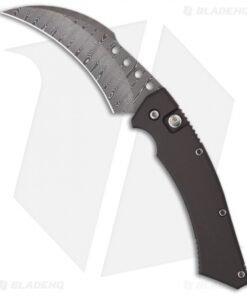Marfione Custom Microtech Hawk Automatic Knife Abalone Button (Damascus) 1/2000