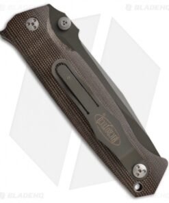 Alternative view of Microtech CMTX5 D/A Automatic Knife Canvas Micarta (3.5" OD Green) 10/2004