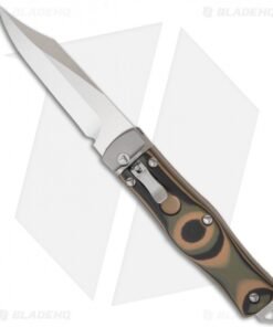 Microtech OSS Cobra Bowie Knife Auto Lever Lock Camo G10 (3.75" Satin) 137-4CM
