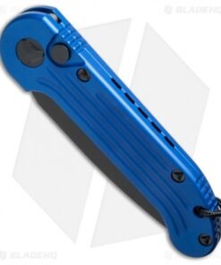 Alternative view of Microtech LUDT Automatic Knife Blue (3.4" Black Serr) 135-2BL