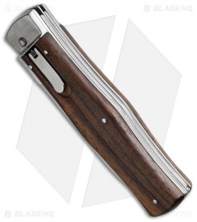 Mikov 241 Predator Leverlock Automatic Knife Saw Wood (3.7" Polish) - Image 3