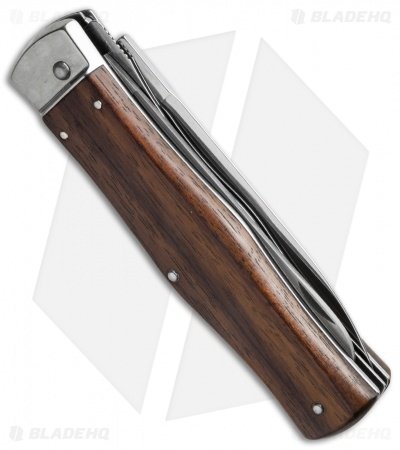 Mikov 241 Predator Leverlock Automatic Knife Saw Wood (3.7" Polish) - Image 4