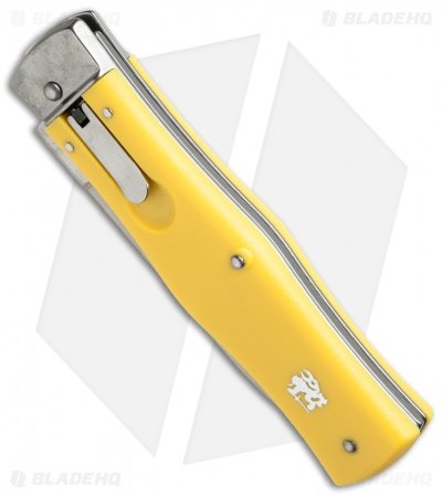 Mikov 241 Predator Lever Lock Automatic Knife ABS Yellow (3.75" Polish) - Image 3
