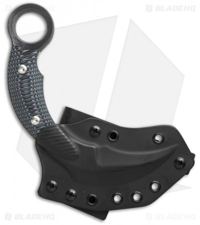 Mil-Tac Knives Jerry Hossom Kerambitch Karambit Knife Black/Grey (3.25" Satin) - Image 2