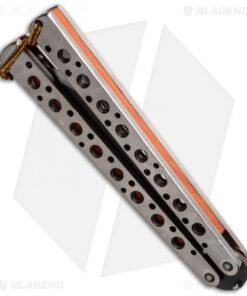 Alternative view of Nathan Dewey Tanto Deviant Balisong Butterfly Knife Ti/Orange G10 (4" Two-Tone)