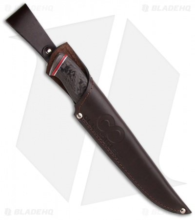 Olamic Cutlery Custom Suna Carbon Fiber Fixed Blade (5.25" Damascus) - Image 2