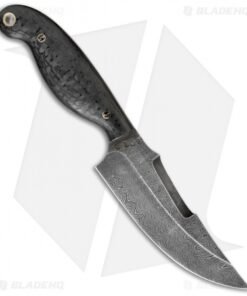 Alternative view of Olamic Cutlery Baikal Fixed Blade Knife Carbon Fiber (4.75" Damascus) 2029