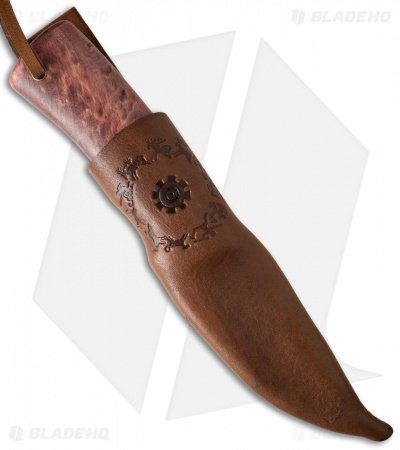 Olamic Cutlery Compact Hunter Knife Birch (3.5" Damascus) - Image 2