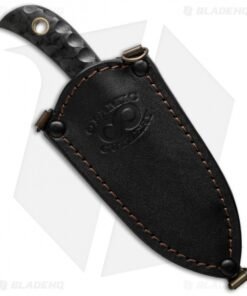 Alternative view of Olamic Cutlery Persian Neck Knife Scalloped Carbon Fiber (2.25" Damascus)