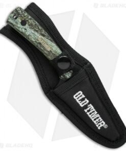 Alternative view of Old Timer Sharpfinger Fixed Blade Hunting Knife Green Camo (3.25" Black)