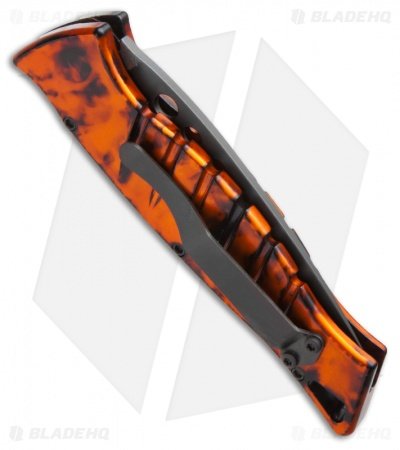 Piranha Amazon Automatic Knife Burnt Orange Tactical (3.45" Black Serr) - Image 2