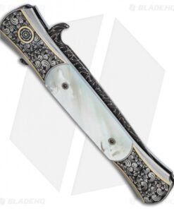 Alternative view of Pro-Tech Large Don Ultimate Custom Automatic Knife Steel/MOP (Damascus)