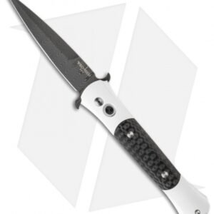 Pro-Tech The Don Automatic Knife Carbon Fiber + Clip (3.5" Damascus) 1744-DM